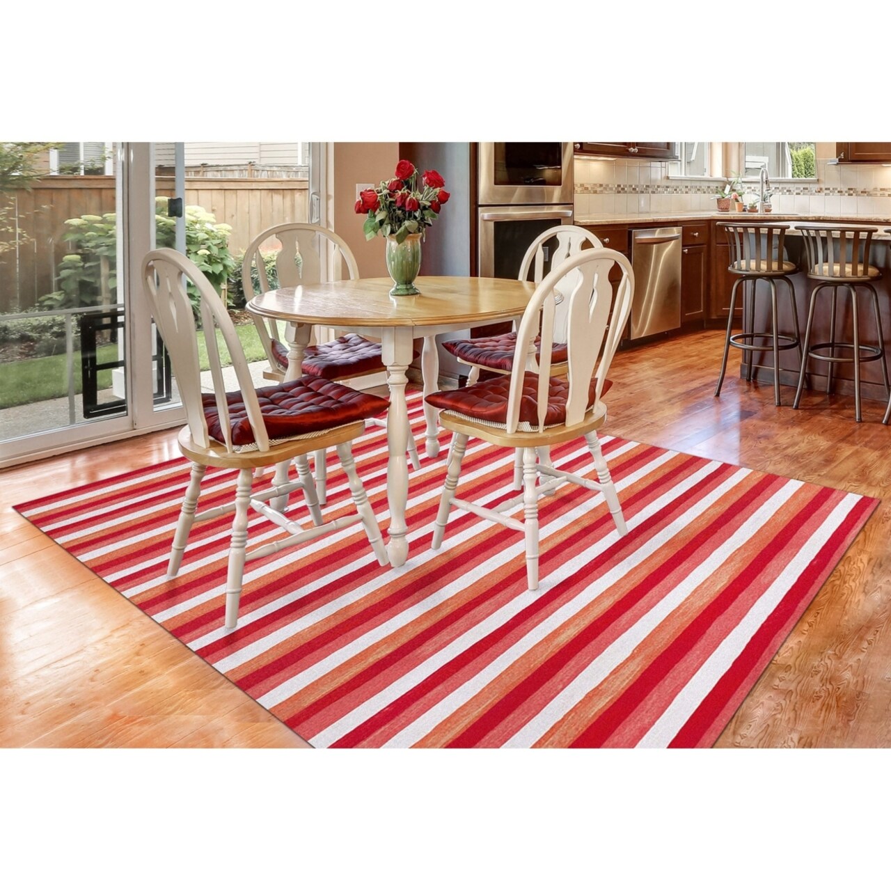 The Rug Department Liora Manne Visions II Painted Stripes Indoor Outdoor Area Rug Warm